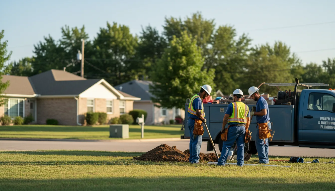 Residential water line and bathroom plumbing service in Summertown, TN